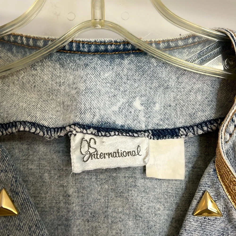 Vintage 80’s‎ Stylish Denim Dress with Gold Accents- 2 - Picture 4 of 6
